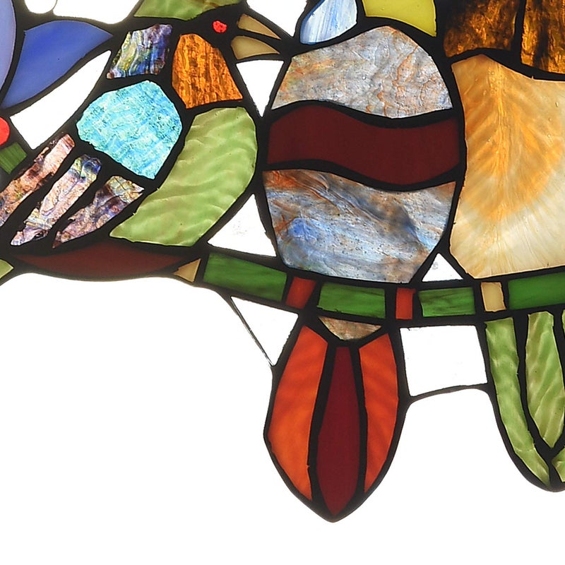 Capulina Stained Glass Birds Gifts on Branch Window Hangings Tiffany Style Traditional Handicrafts Suncatcher for Grandma,Mom Home Decor Gifts - Image 4